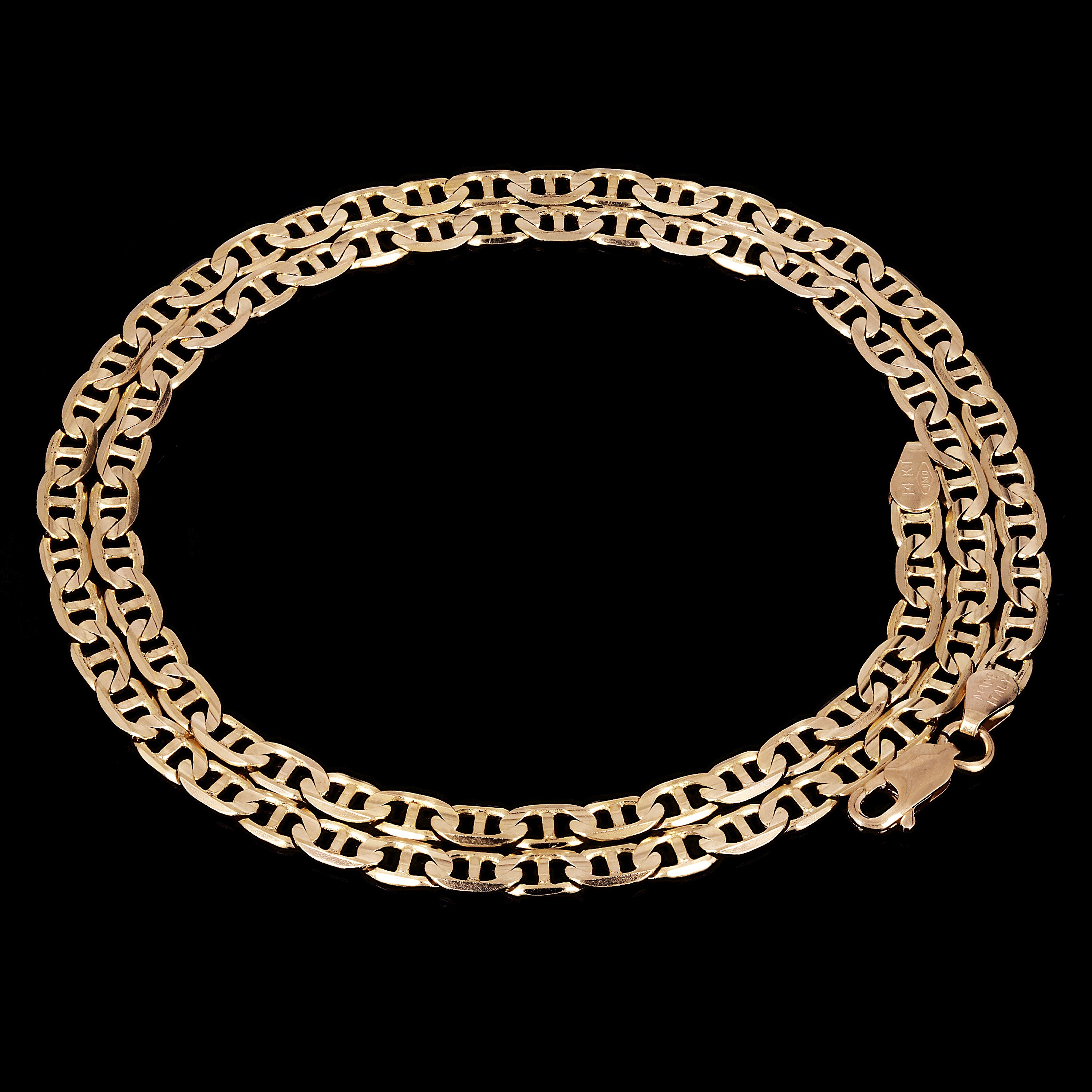 14k Yellow Gold Mariner Link Chain Necklace 18" 3.9mm 11.8 grams