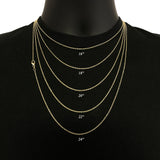 Italian 14k Yellow Gold Rolo Chain Necklace 1.5mm 24" 2.7 grams - 24",1.5 mm 2.7 grams