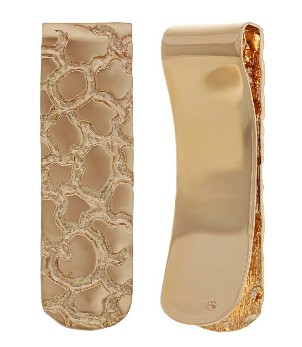 Men's 14k Rose Gold Nugget Money Clip Wallet Money Holder 15 grams - Rose