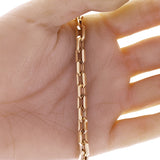 Italian 14k Yellow Gold Oval Link Anchor Chain Bracelet 7.5" 6mm 9.2 grams