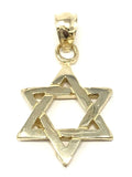 14k Yellow Gold High Polished Jewish Star of David Charm Pendant 1.8 grams