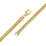 Italian 14k Yellow Gold Diamond Cut Franco Chain Bracelet 4.5mm 8.5" 23.8 grams - 4.5mm 8.5" 23.8 grams