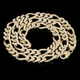 Men's 10k Yellow Gold Solid Heavy Figaro Chain Necklace 20" 11.7mm 123.5 grams - 20"