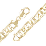 Men's 14k Yellow Gold Solid Mariner Bracelet Link Chain 10mm Various Lengths