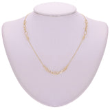 Italian 14k Yellow Gold Anchor Cable Link Oval Station Necklace 18" 6.2 grams - 18" 6.2 grams