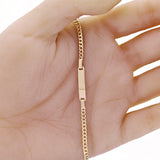 Italian 14k Yellow Gold Hollow Engravable Cuban ID Bracelet 5.5" 4mm 2 grams