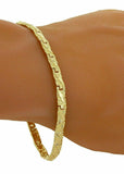 10k Yellow Gold Nugget Bracelet 7.5"- 8" 4.75mm 8.7 grams - 8"