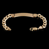 Italian 14k Yellow Gold Kid/Child Cuban ID Bracelet Engravable 6" 8mm 8.3 grams