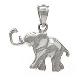 14k White Gold Good Luck Baby Elephant Charm Pendant 1.7 grams
