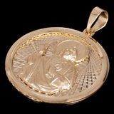 Italian 14k Yellow Gold Saint Jude Medal Charm Pendant 1.1" 2.5 grams - 2.5 grams