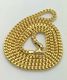 14k Yellow Gold Solid Franco Chain Link Necklace 26" 3.6mm 56.6 grams - 26"