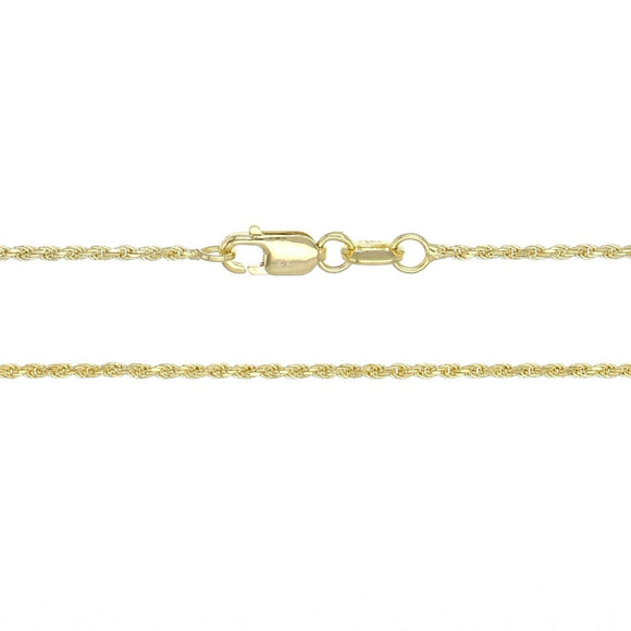 14k Yellow Gold Twisted Rope Chain Necklace 20