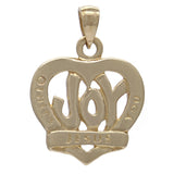 14k Yellow Gold OTHERS YOU JESUS JOY Heart Charm Pendant 4.4grams - Yellow