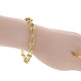 Italian 14k Yellow Gold Semi-Solid U-Link Chain Bracelet 7" 8mm 7.3 grams - Yellow 7" 8mm 7.3 grams