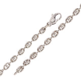 14k White Gold Handmade Gucci Mariner Link Bracelet 7" 4.9mm 10.9 grams - White,7"