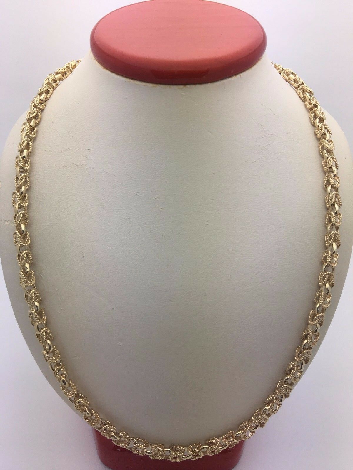 14k Yellow Gold Turkish Link Chain Necklace 33" 5mm 60 grams - Yellow,33"