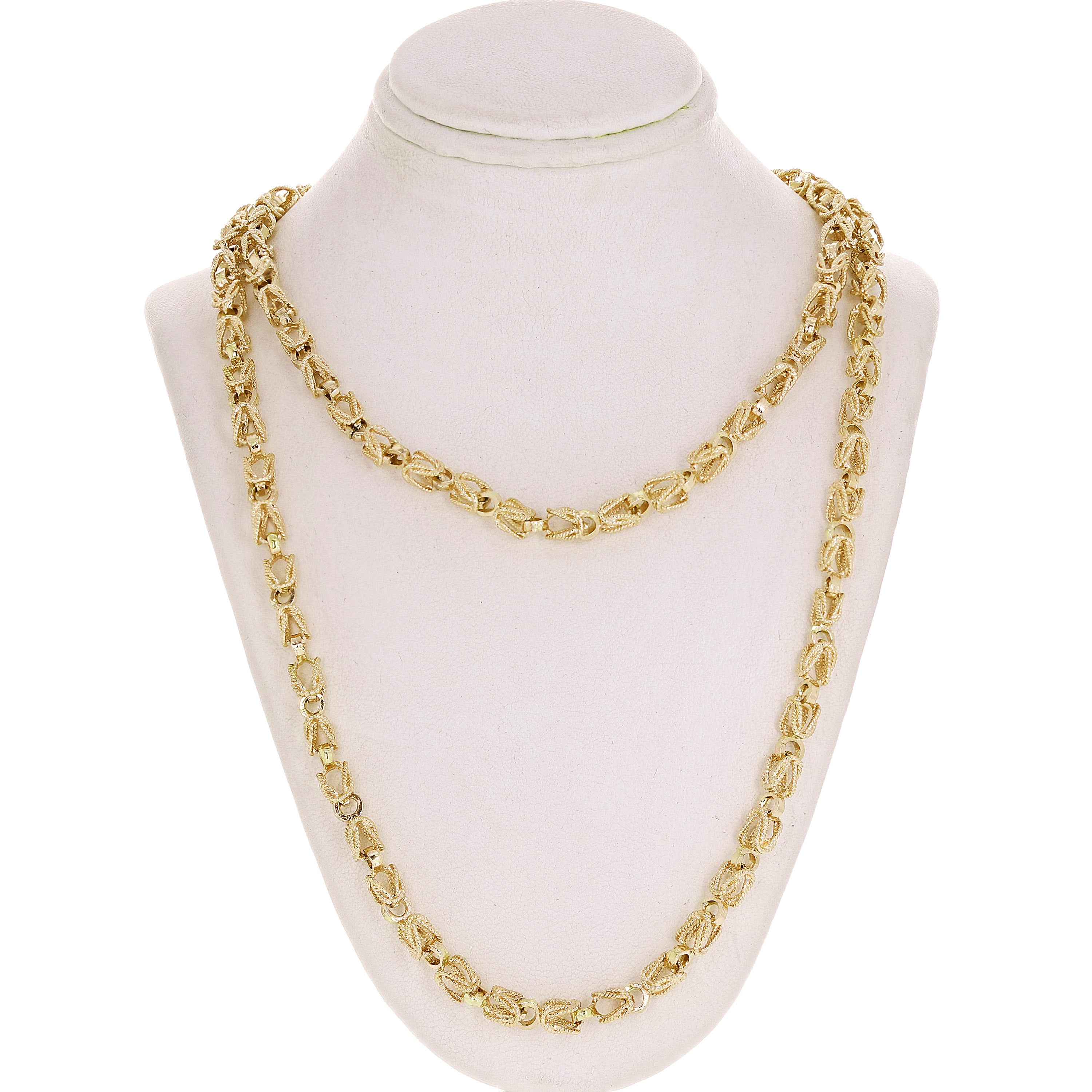 14k Yellow Gold Turkish Link Chain Necklace 24" 5mm 45 grams - Yellow,24"