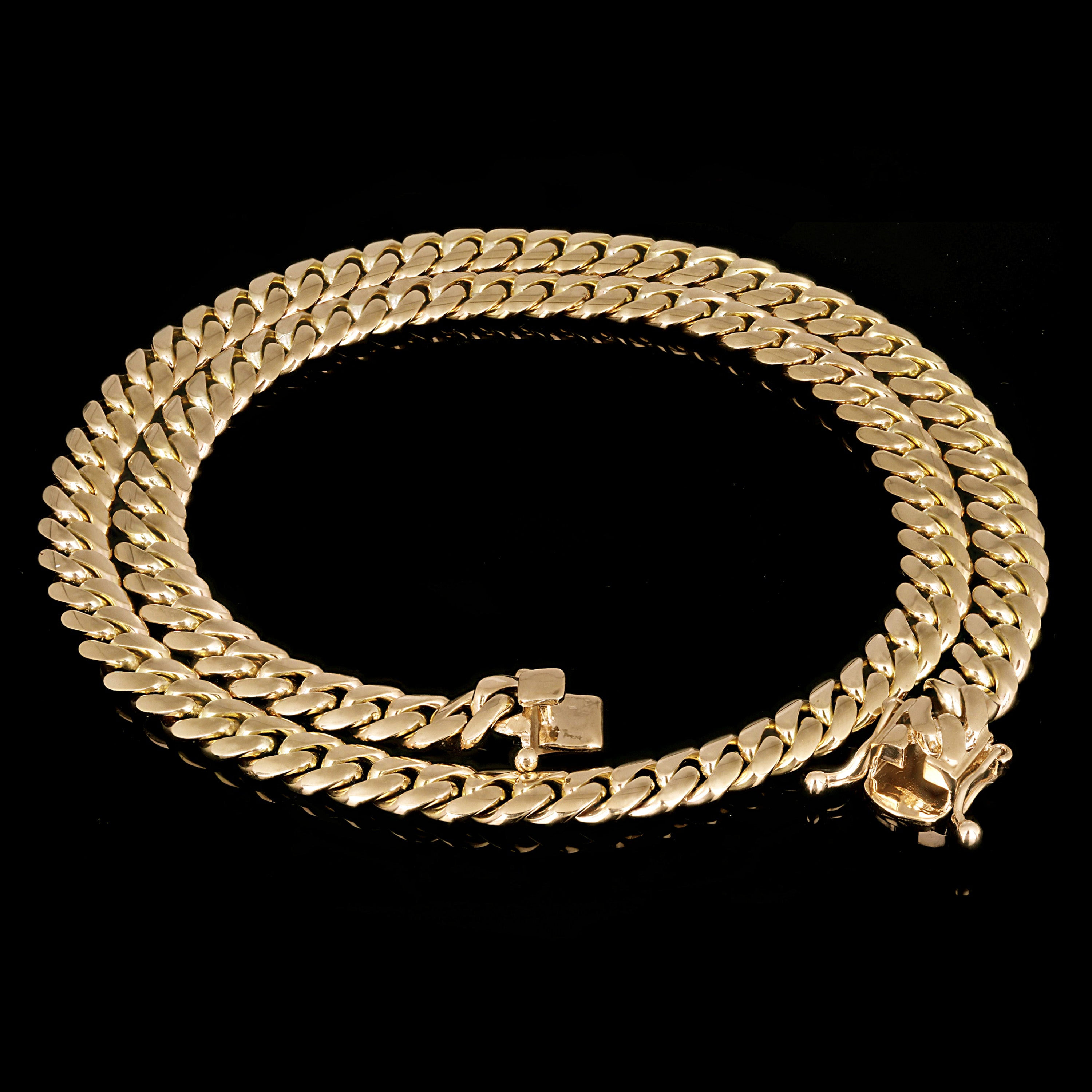 14k Yellow Gold Solid Miami Cuban Chain Necklace 24" 9mm 152 grams
