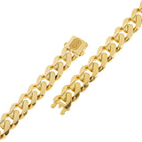 Italian 14k Yellow Gold Hollow Cuban Monaco Chain Bracelet 9" 15.1mm 25.2 grams
