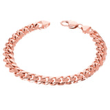 10k Rose Gold Solid Heavy Miami Cuban Link Chain Bracelet 8" 10mm  46.6 grams - Rose,8" 46.6 grams