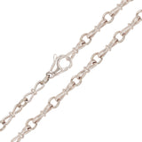 10k White Gold Handmade Bow Fashion Link Chain Necklace 20" 3.5mm 19.5 grams - White,20" 19.5 grams