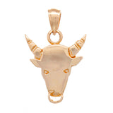 14k Rose Gold Bull Taurus Zodiac Sign Charm Pendant 3.7 grams - Rose