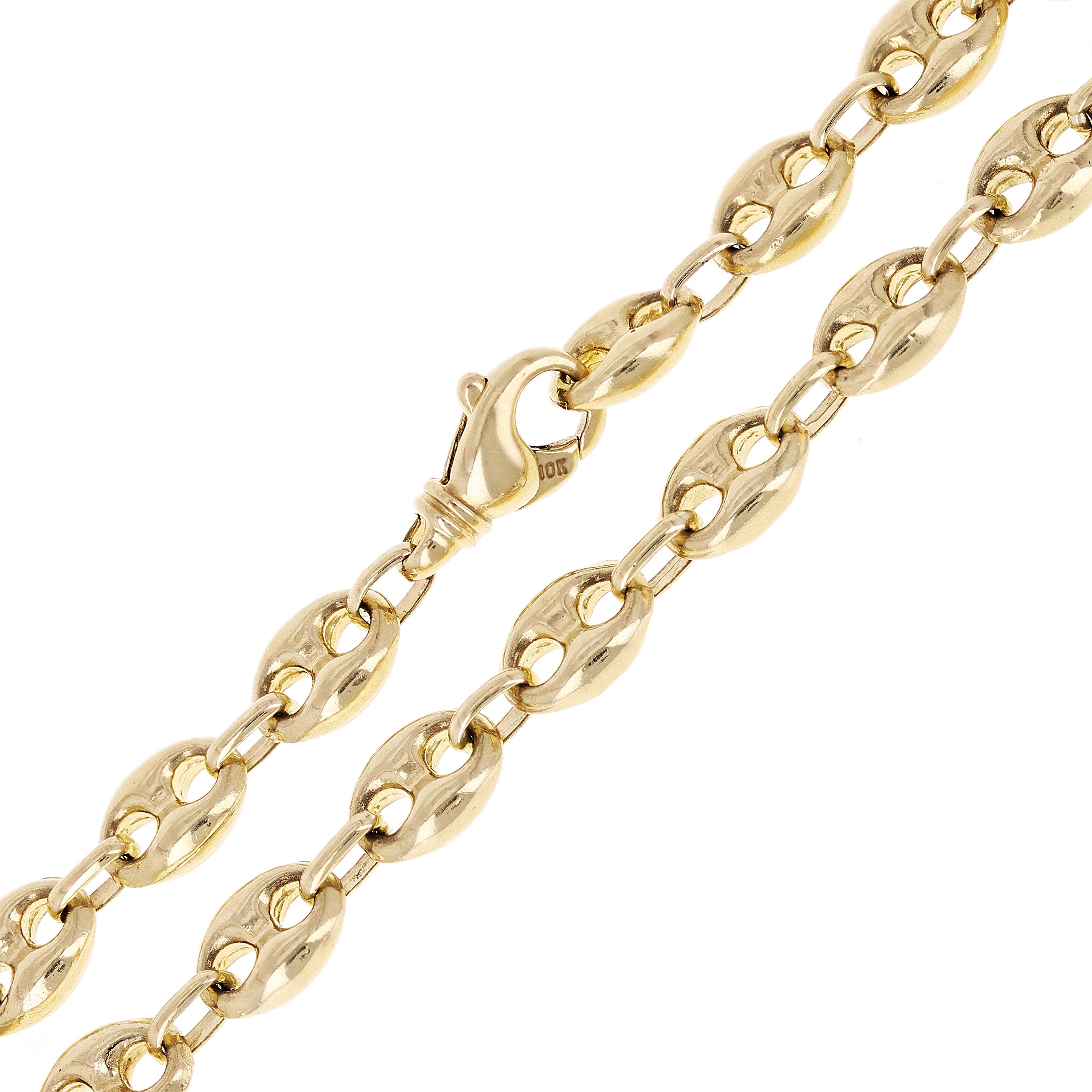 10k Yellow Gold Solid Gucci Mariner Link Chain Bracelet 7" 8.8mm 24 grams - 7"