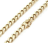 Men's 14k Yellow Gold Heavy Solid Cuban Chain Link Necklace 28" 10mm 203 grams