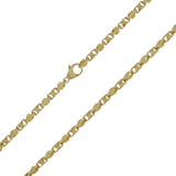 14k Yellow Gold Handmade Link Bracelet 8.5" 4.5mm 14.7 grams - Yellow,8.5"