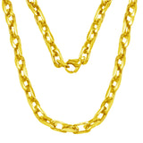 14k Yellow Gold Handmade Fashion Link Necklace 24" 5.5mm 95 grams