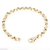 10k Yellow Gold Solid Bullet Style Link Chain Bracelet 7" 6mm 22.5 grams - Yellow,7" 22.5 grams