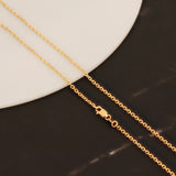 Italian 21k Yellow Gold Solid Anchor Chain Necklace 18" 1.8mm 5 grams - 18" 5 grams