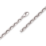 14k White Gold Handmade Fashion Link Bracelet 7" 4.3mm 14.3 grams - White,7"