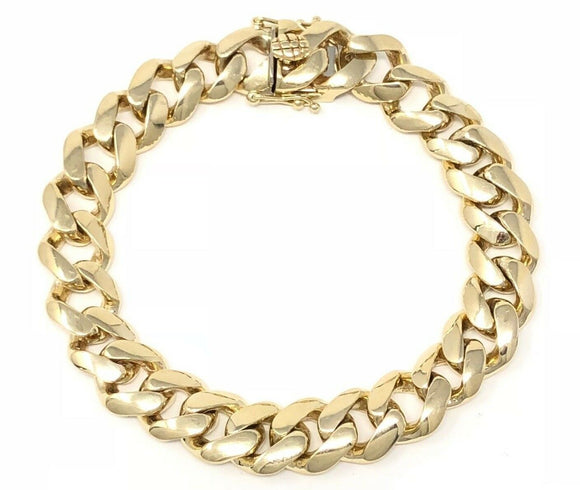 14k Yellow Gold Miami Cuban Chain Bracelet 8.5