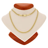 Italian 14k Yellow Gold Miami Cuban Chain Necklace 20" 3.3mm 17.2 grams - 20"