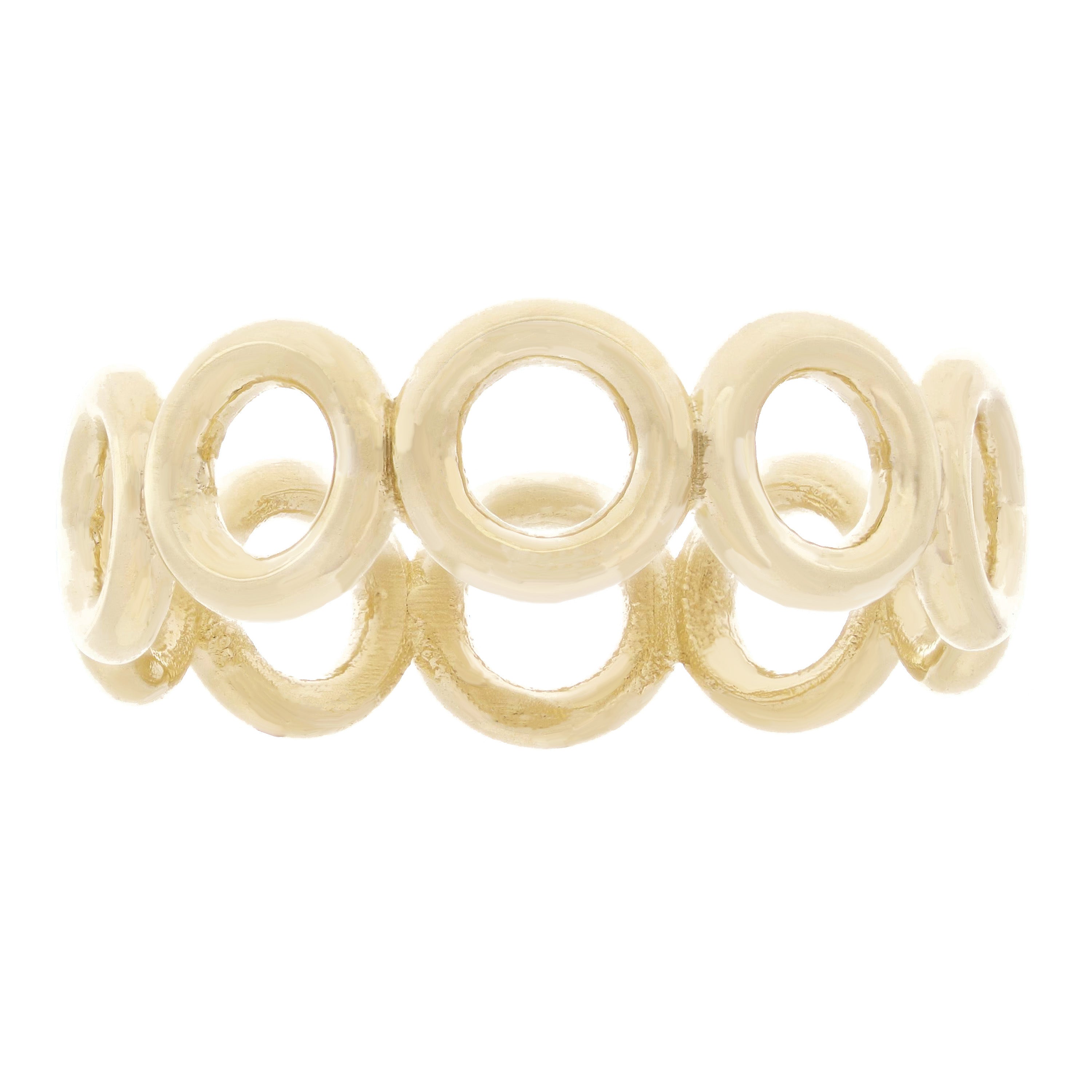 14k Yellow Gold Bright Polished Open Eternity Circle Stackable Band  Size 7 - Yellow