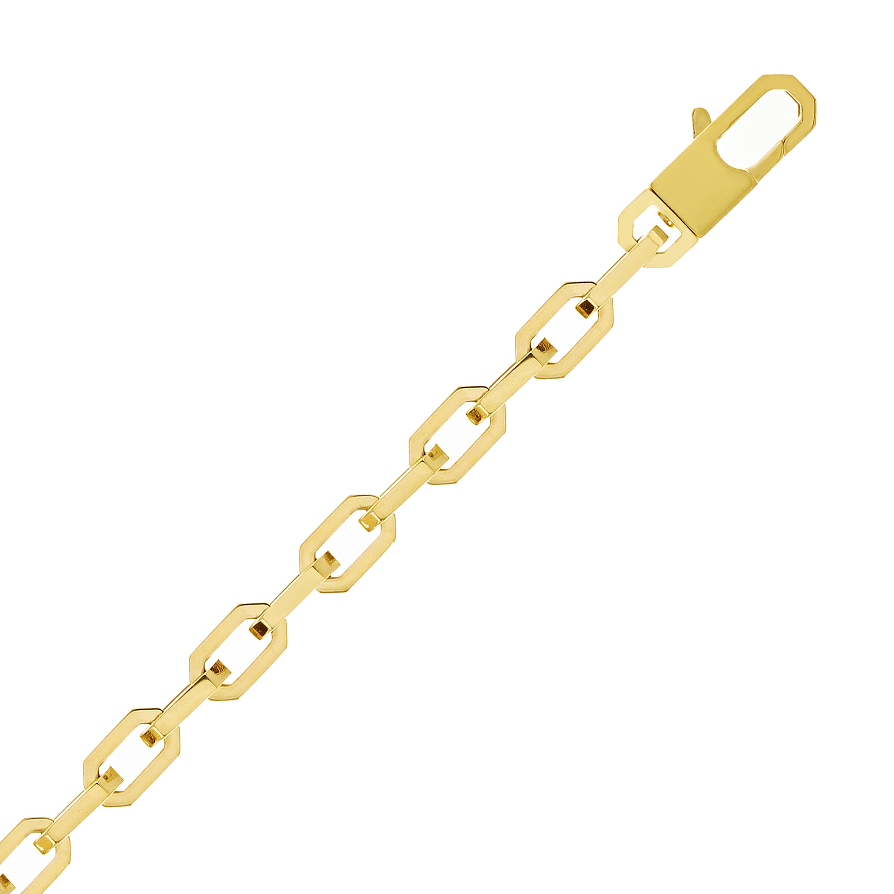 Italian 14k Yellow Gold Oval Link Anchor Chain Bracelet 7.5" 6mm 9.2 grams