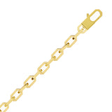 Italian 14k Yellow Gold Oval Link Anchor Chain Bracelet 7.5" 6mm 9.2 grams