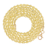 10k Yellow Gold Solid Diamond Cut Rope Chain Necklace 18" 2.5mm 7.7 grams - 18" 7.7 grams
