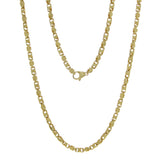 14k Yellow Gold Handmade Link Bracelet 8" 4.5mm 13.8 grams