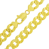 10k Yellow Gold Solid Flat Cuban Curb Chain Necklace 20" 12mm 77.3 grams - 20" 77.3 grams