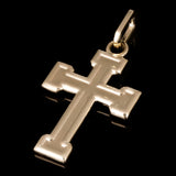 14k Yellow Gold Solid Heavy Big 3D Cross Pendant 2.2" 16 grams