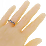 14k Yellow Gold Graduate Marquise Tanzanite & Diamond Accent Band Ring Size 5.75