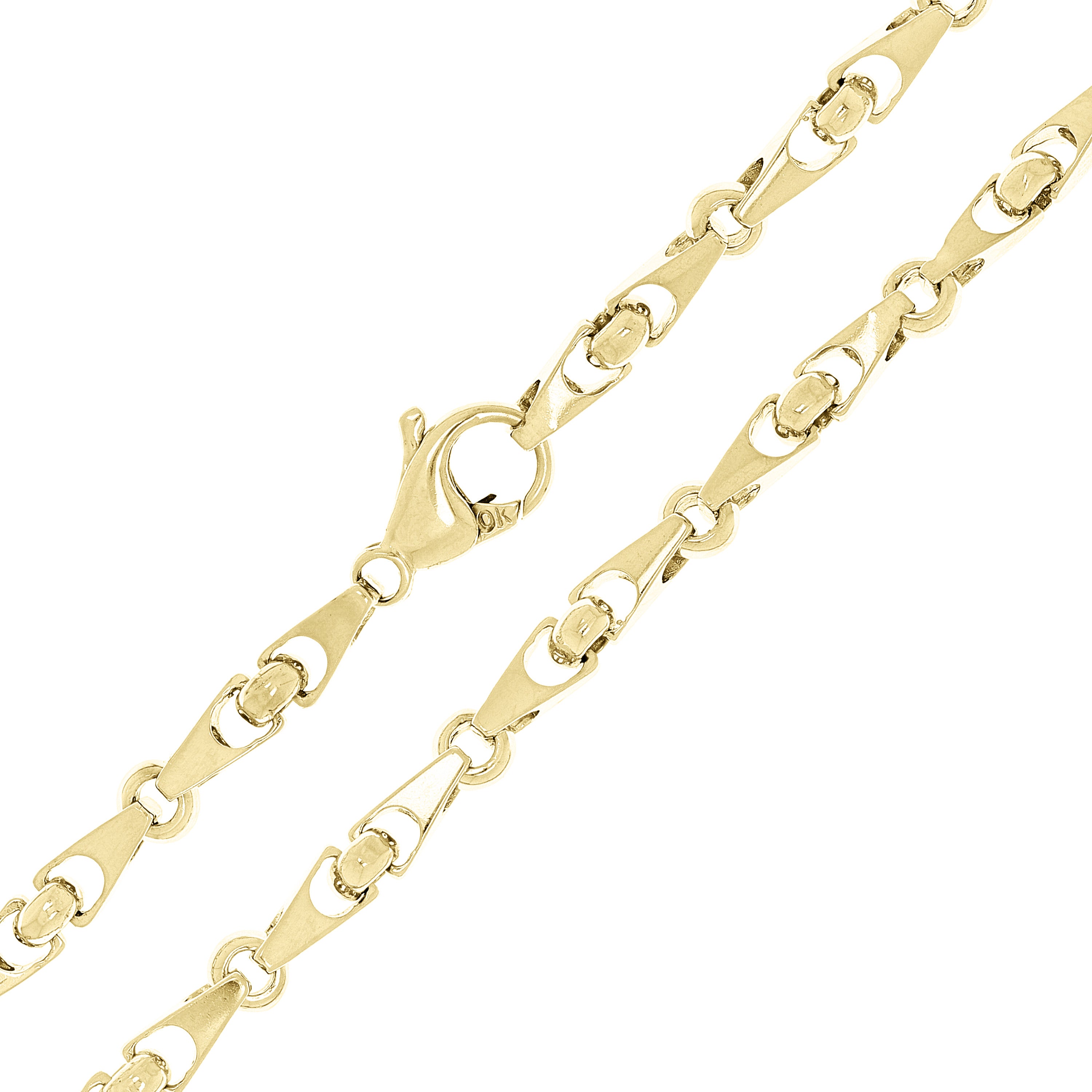14k Yellow Gold Handmade Fashion Link Necklace 18" 4.5mm 30.6 grams - Yellow,18"