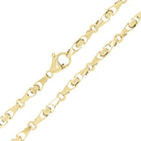 14k Yellow Gold Handmade Fashion Link Necklace 18" 4.5mm 30.6 grams - Yellow,18"