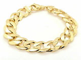Men's 14k Yellow Gold Solid Heavy Cuban Link Chain Bracelet 8.5" 15.6mm 77.5g - 8.5"