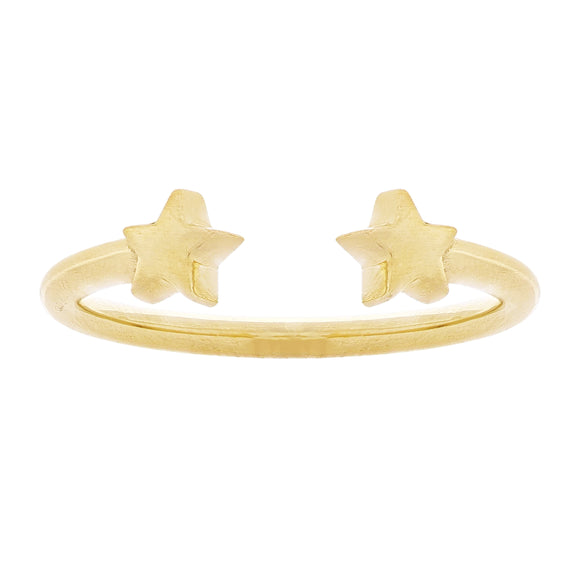 14k Yellow Gold Open Star Stackable Ring Size 7.5 5mm 2.3 grams