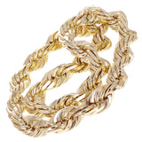 Men's Solid 14k Yellow Gold Diamond Cut Rope Chain 30" 21mm 982 grams