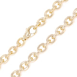 10k Yellow Gold Solid Handmade Link Heavy Rolo Chain Necklace 24" 8mm 89 grams