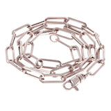 Italian 14k White Gold Hollow Paper Clip Link Chain Necklace 16" 4.7mm 6.3 grams - White,16" 6.3 grams